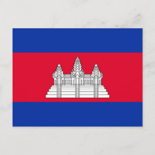 Carte Postale Drapeau du Cambodge patriotique