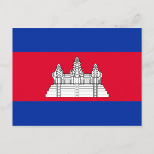 Carte Postale Drapeau du Cambodge patriotique