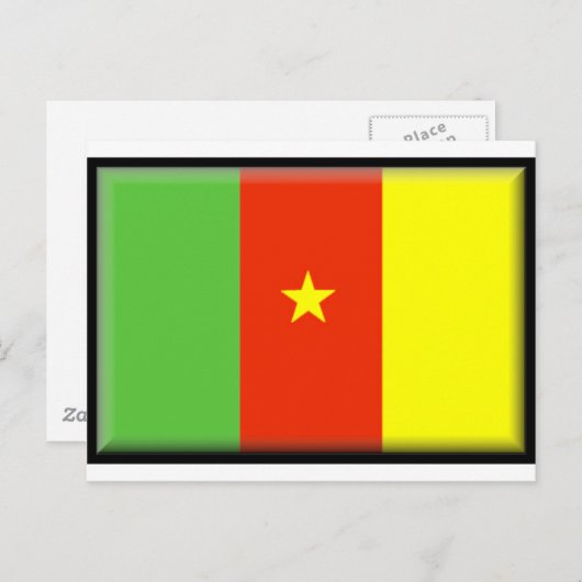 Carte Postale Drapeau du Cameroun (Devant / Derrière)