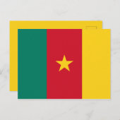 Carte postale drapeau du Cameroun (Devant / Derrière)