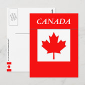 Carte Postale Drapeau du Canada (Devant / Derrière)