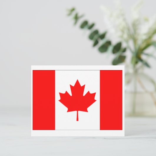 Carte Postale Drapeau du Canada (Debout devant)