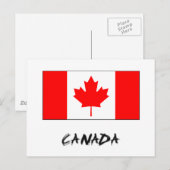 Carte Postale Drapeau du Canada (Devant / Derrière)