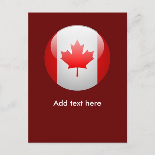 Carte Postale Drapeau du Canada (Devant)