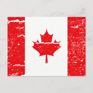CARTE POSTALE DRAPEAU DU CANADA
