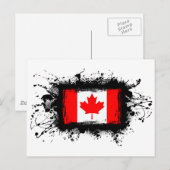 Carte Postale Drapeau du Canada (Devant / Derrière)