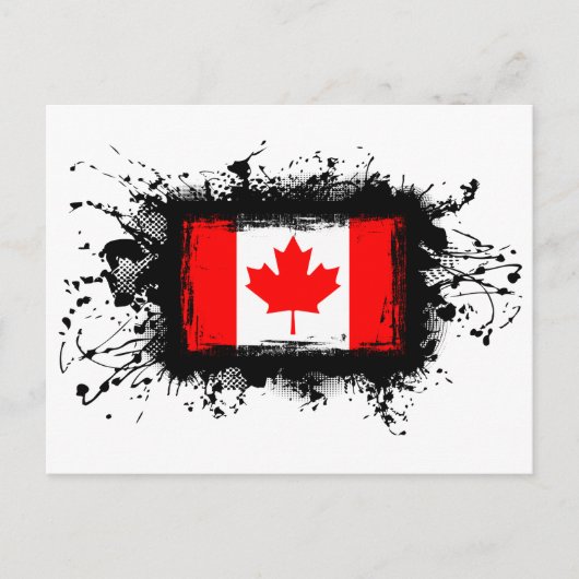 Carte Postale Drapeau du Canada (Devant)