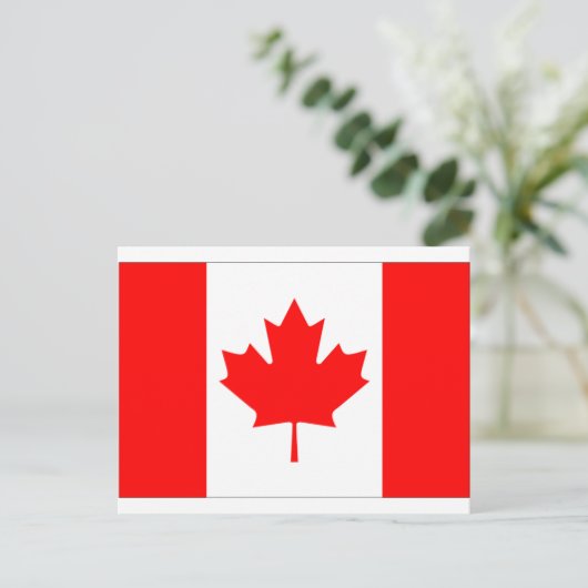 Carte Postale Drapeau du Canada (Debout devant)