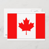 Carte Postale Drapeau du Canada (Devant / Derrière)