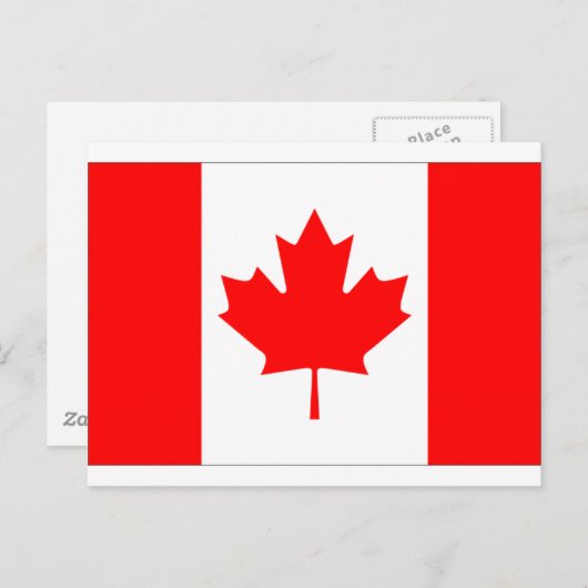 Carte Postale Drapeau du Canada (Devant / Derrière)