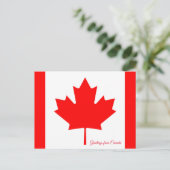 Carte Postale Drapeau du Canada (Debout devant)