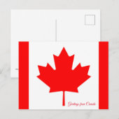 Carte Postale Drapeau du Canada (Devant / Derrière)
