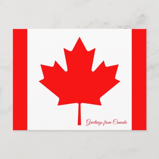 Carte Postale Drapeau du Canada (Devant)