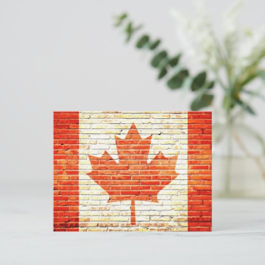 Carte Postale Drapeau du Canada (Debout devant)