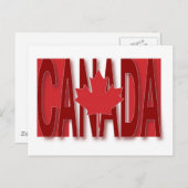 Carte Postale Drapeau du Canada (Devant / Derrière)