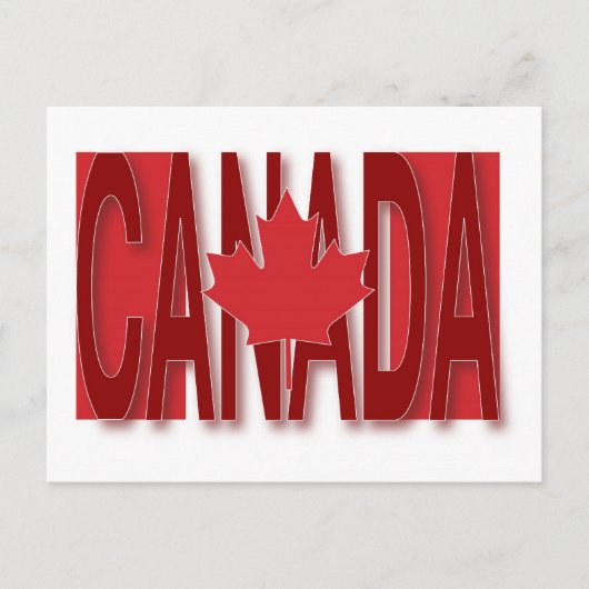 Carte Postale Drapeau du Canada (Devant)