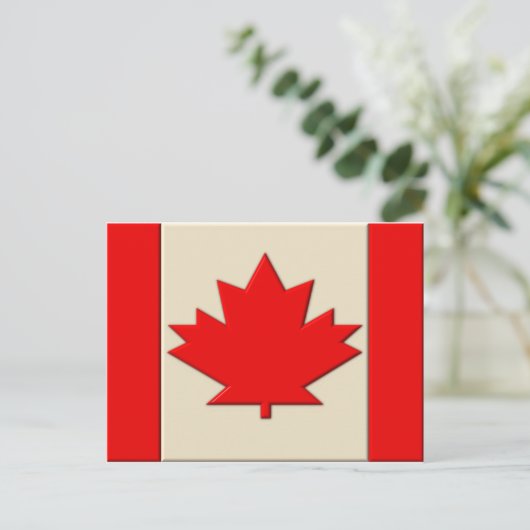 Carte Postale Drapeau du Canada (Debout devant)