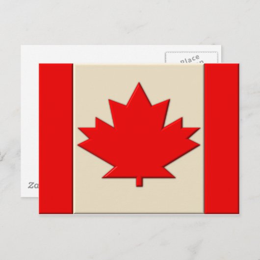 Carte Postale Drapeau du Canada (Devant / Derrière)