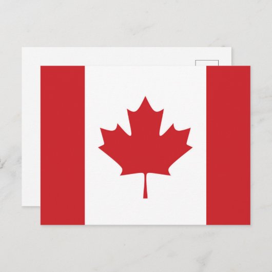Carte Postale Drapeau du Canada (Devant / Derrière)