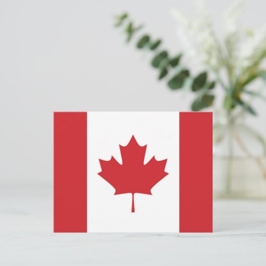 Carte Postale Drapeau du Canada (Debout devant)
