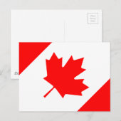 Carte Postale Drapeau du Canada (Devant / Derrière)