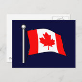 Carte Postale Drapeau du Canada (Devant / Derrière)