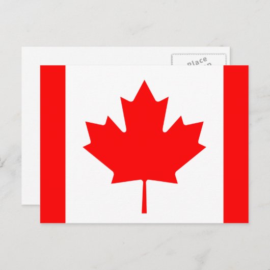 Carte postale Drapeau du Canada (Devant / Derrière)