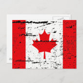 CARTE POSTALE DRAPEAU DU CANADA (Devant / Derrière)