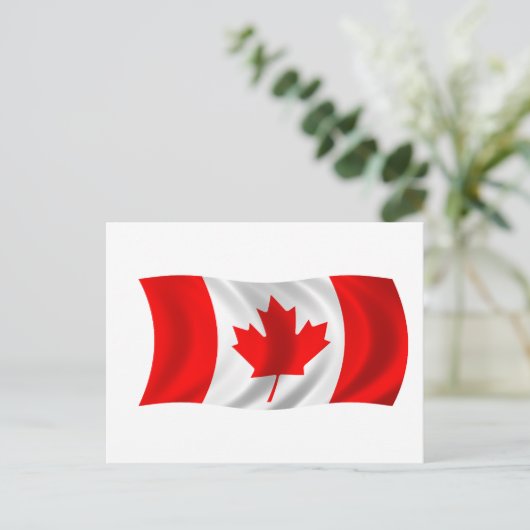 Carte Postale Drapeau du Canada (Debout devant)