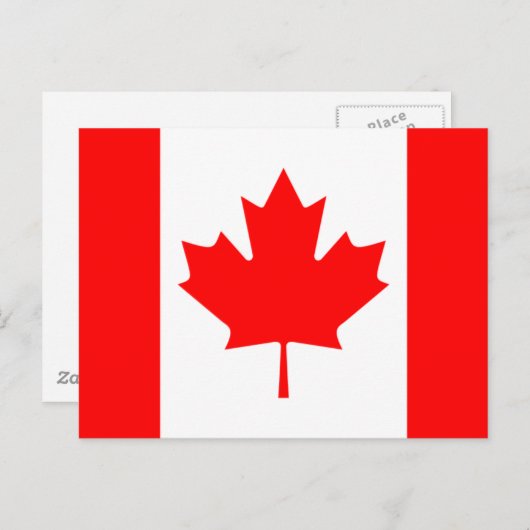 Carte Postale Drapeau du Canada (Devant / Derrière)