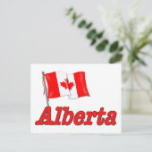 Carte Postale Drapeau du Canada - Alberta (Debout devant)