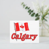 Carte Postale Drapeau du Canada - Calgary (Debout devant)