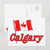 Carte Postale Drapeau du Canada - Calgary (Devant / Derrière)