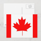 Carte Postale Drapeau du Canada, Joyeuse fête du Canada (Devant / Derrière)