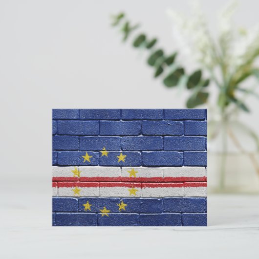 Carte Postale Drapeau du Cap-Vert (Debout devant)
