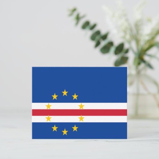 Carte Postale Drapeau du Cap-Vert (Debout devant)