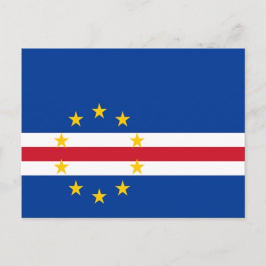 Carte Postale Drapeau du Cap Vert (Devant)