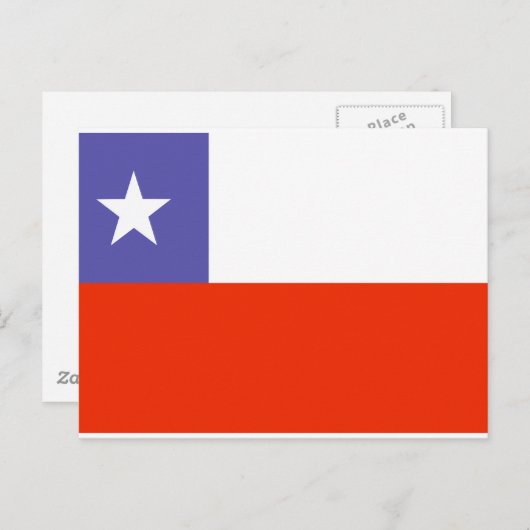 Carte Postale Drapeau du Chili (Devant / Derrière)