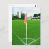 Carte Postale Drapeau du coin de football (Devant / Derrière)