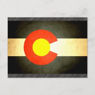 Carte Postale Drapeau du Colorado embrassé par le soleil