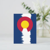 Carte Postale Drapeau du Colorado Treeline Silhouette (Debout devant)