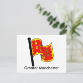 Carte Postale Drapeau du comté de Grand Manchester (Debout devant)