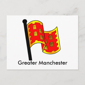 Carte Postale Drapeau du comté de Grand Manchester
