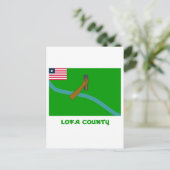 Carte Postale Drapeau du comté de Lofa avec nom (Debout devant)