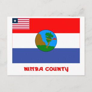 Carte Postale Drapeau du comté de Nimba avec nom