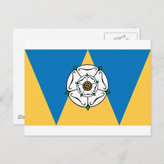 Carte Postale Drapeau du comté de West Yorkshire (Devant / Derrière)