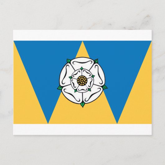 Carte Postale Drapeau du comté de West Yorkshire (Devant)