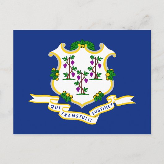 Carte Postale Drapeau du Connecticut (Devant)