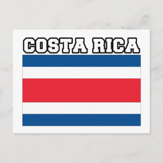 Carte Postale Drapeau du Costa Rica