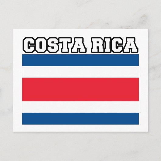 Carte Postale Drapeau du Costa Rica (Devant)